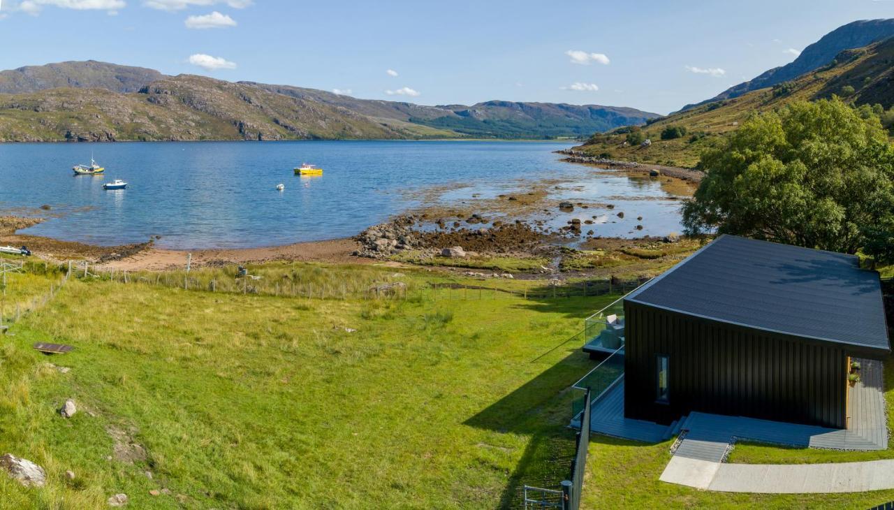 Birches Lodge With Hot Tub Dundonnell Exterior foto